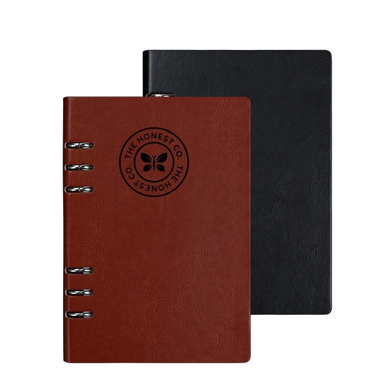 Soft PU Leather Spiral Journal Leafllet Notebook 2