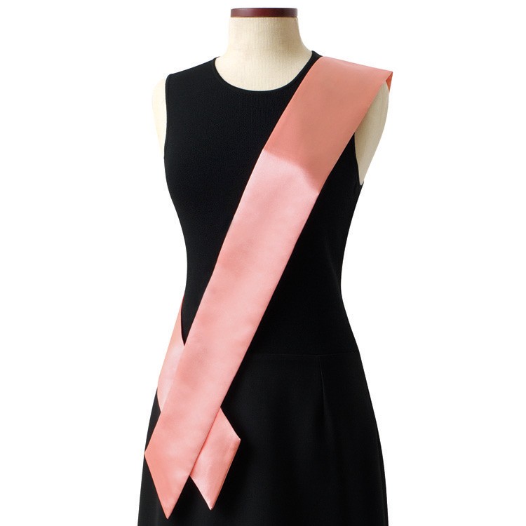Salmon Satin Pageant Sash 2