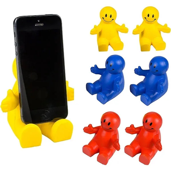 Squeezable Smile Face Stress Relief Ball Phone Holder 6