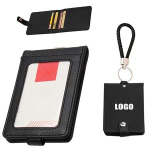 PU Key Chain 5 Pockets Folded PU Leather Card Holder 23
