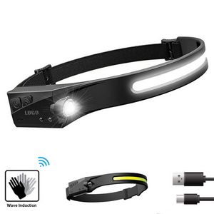 Portable LEDFlashlight Headlamp With Sensor And Soft Silicone Band 6