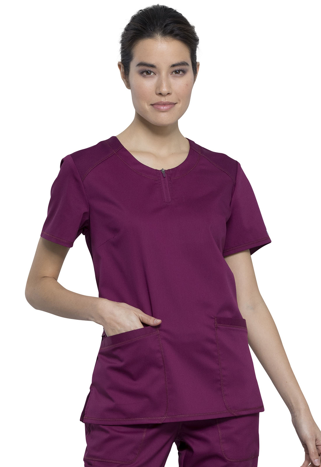 Cherokee - Workwear Revolution - Women's 3-Pocket Round Neck Top