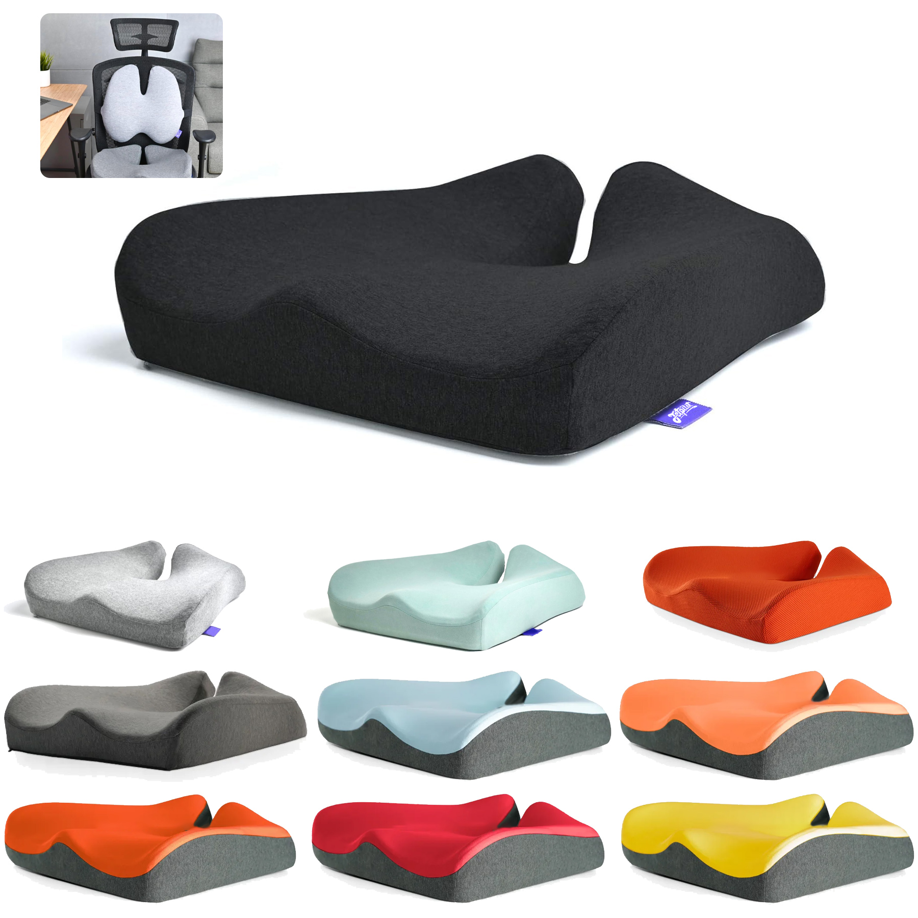 Pressure Relief Memory Foam Seat Cushion 2