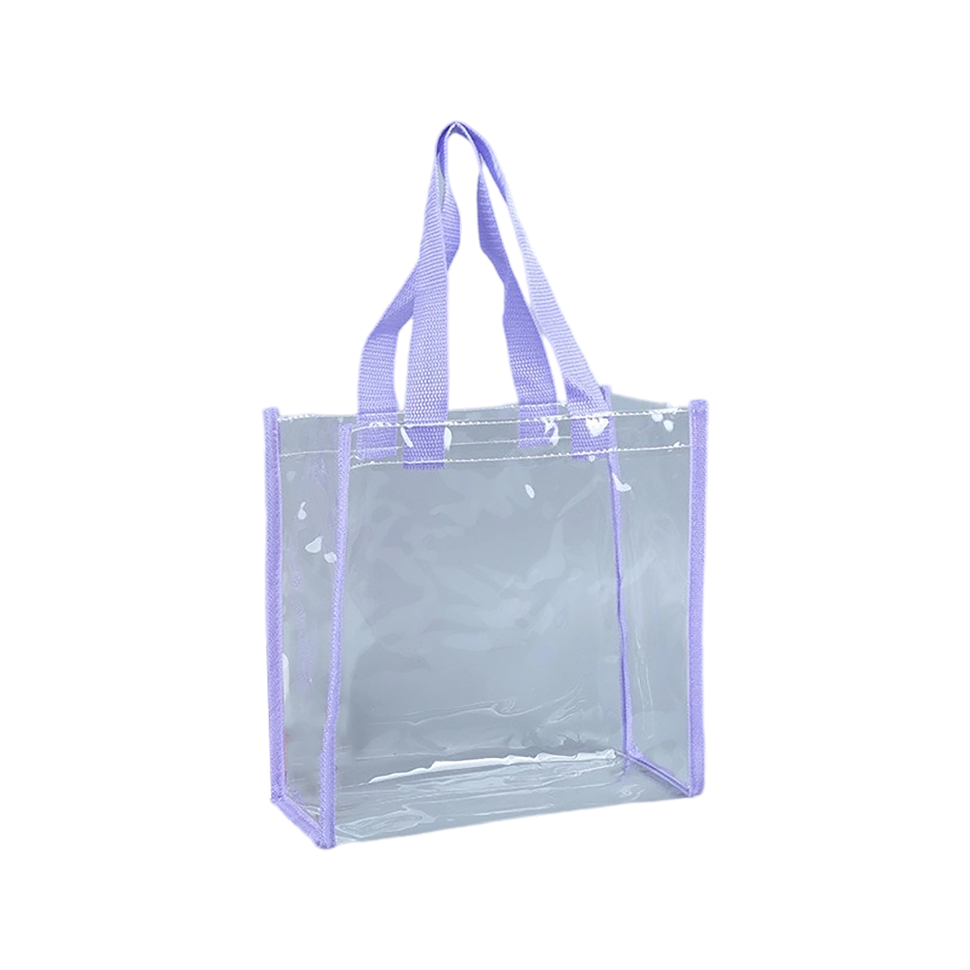Vinyl Clear Tote Bag With Colored Shoulder Straps 11