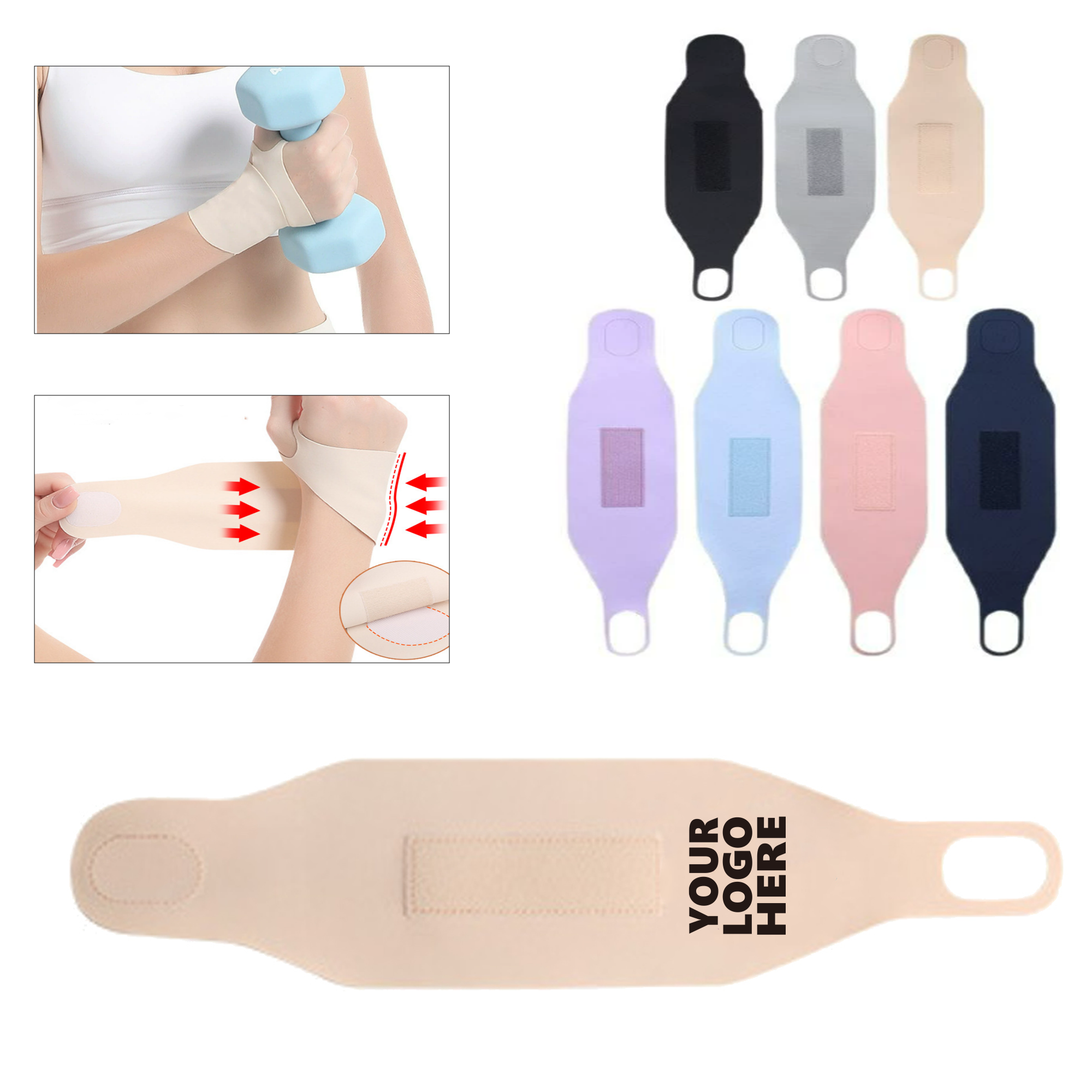 Ultra-Thin Compression Wrist Wraps - Support Design 1