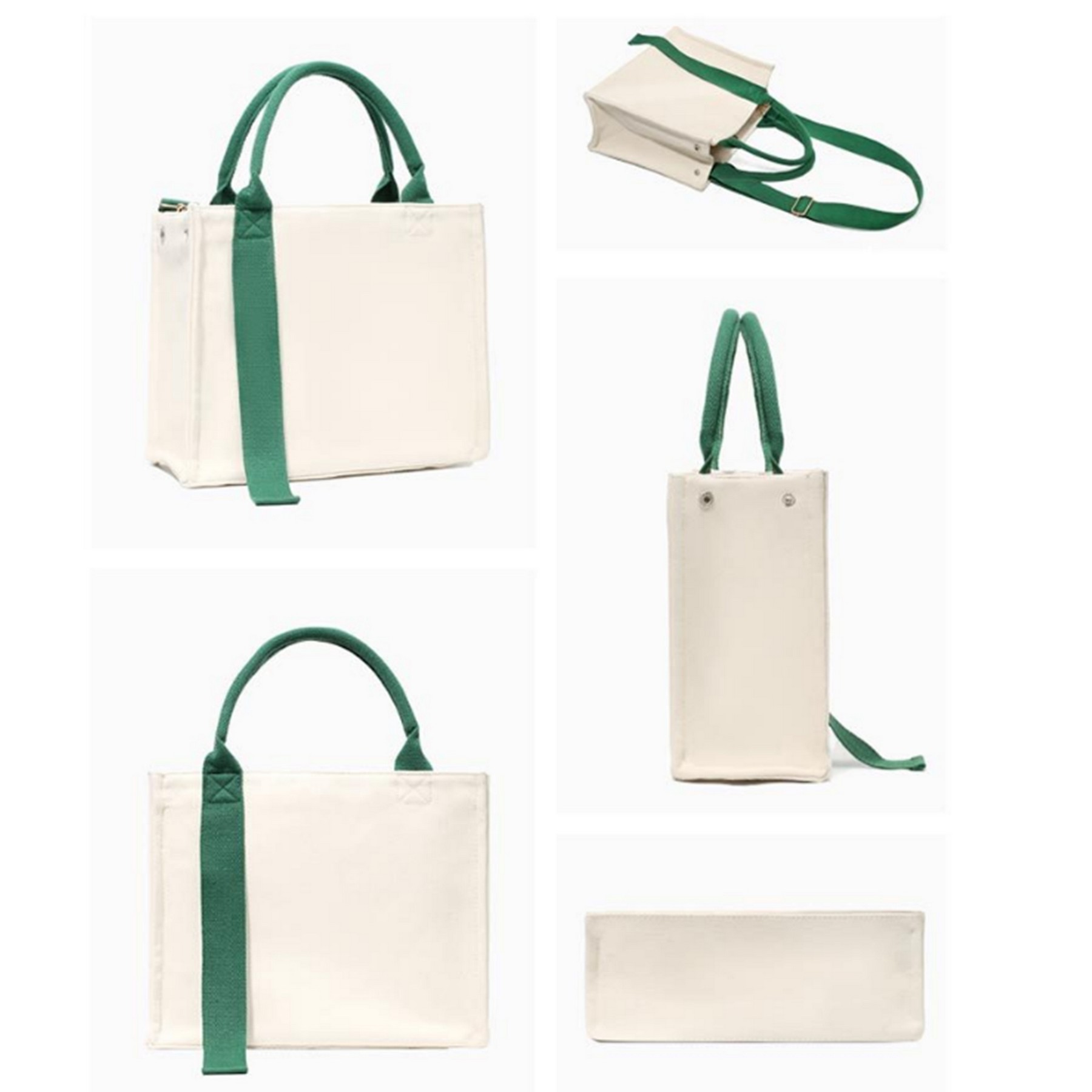 Canvas Tote Bag with Multi Pockets, custom tote bag with logo imprint 6