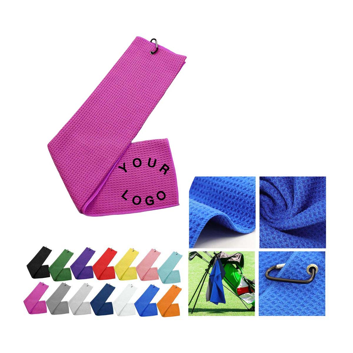 Microfiber Golf Towel with Buckle Quick Dry 1