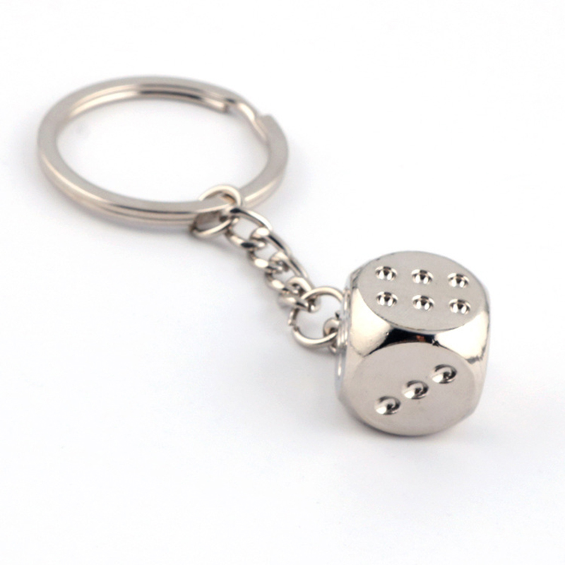 Creative Metal Dice Key Chain 2