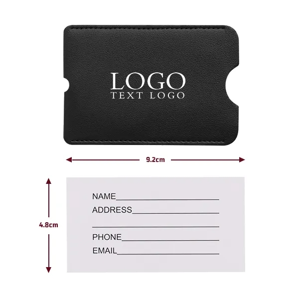 Vegan Leather Luggage Tag with Loop Strap 9