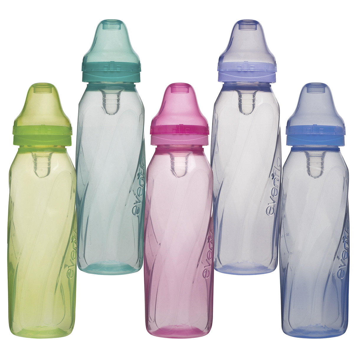 8 oz Assorted Color Evenflo Baby Bottles 2