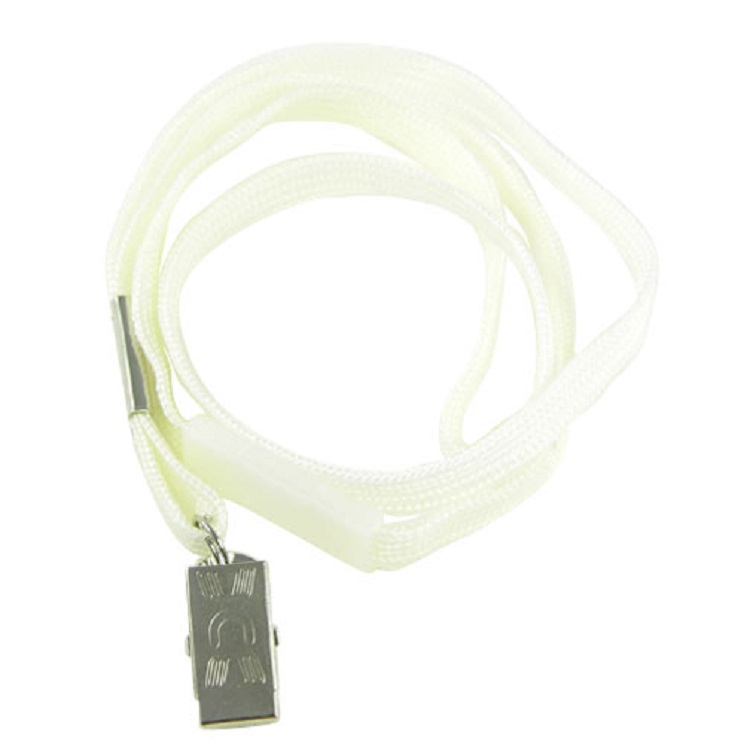 3/8" x 36" Flat Nylon Breakaway Lanyard with Bulldog Clip 3