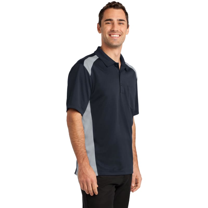 CornerStone Select Snag-Proof Two Way Colorblock Pocket Polo. 10
