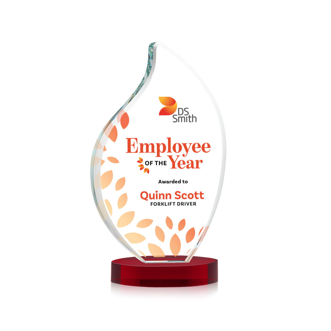 Odessy Flame VividPrint™ Award on Alberton Base - Red 2