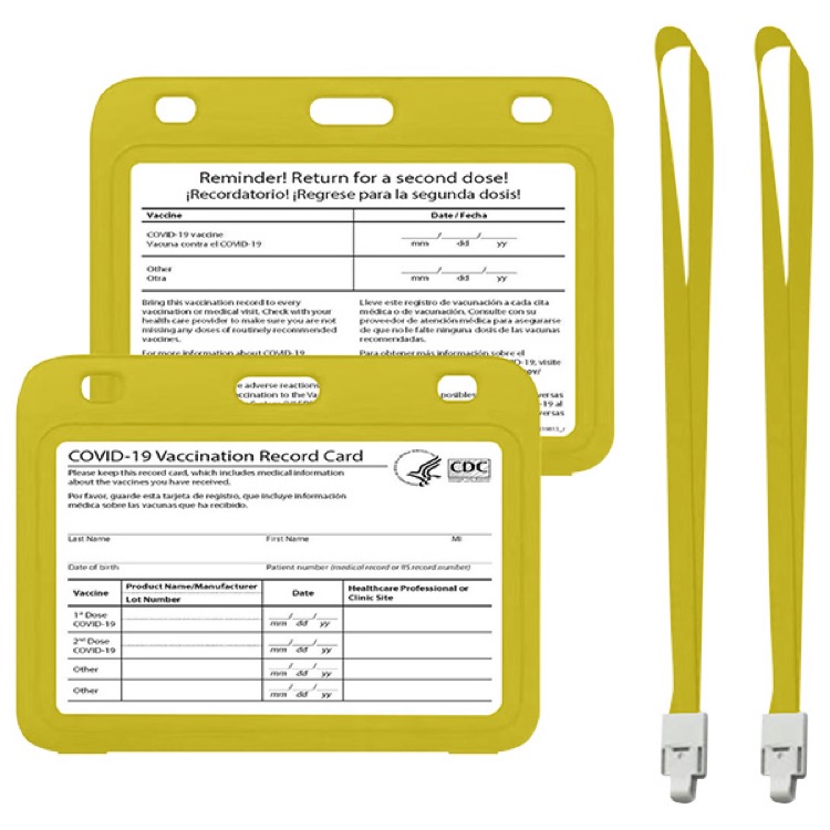 Vaccine Card Sleeve & Lanyard Set 12