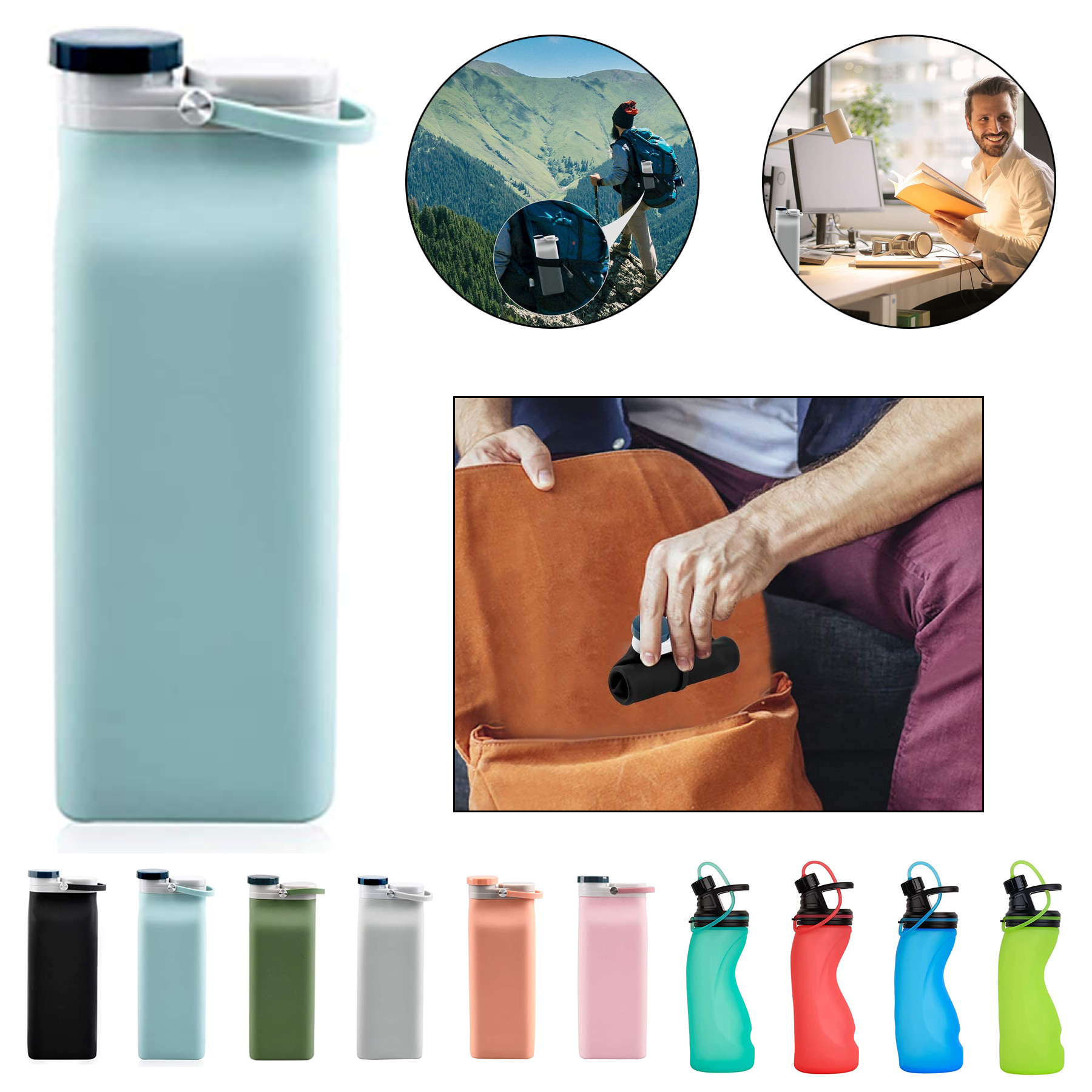 Foldable Water Bottle for Travel Sports 2