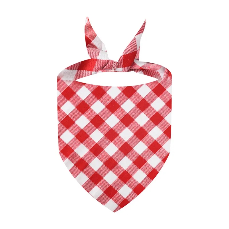 Plaid Pet Triangle Bandana Bib Scarf for Dog And Cat 2