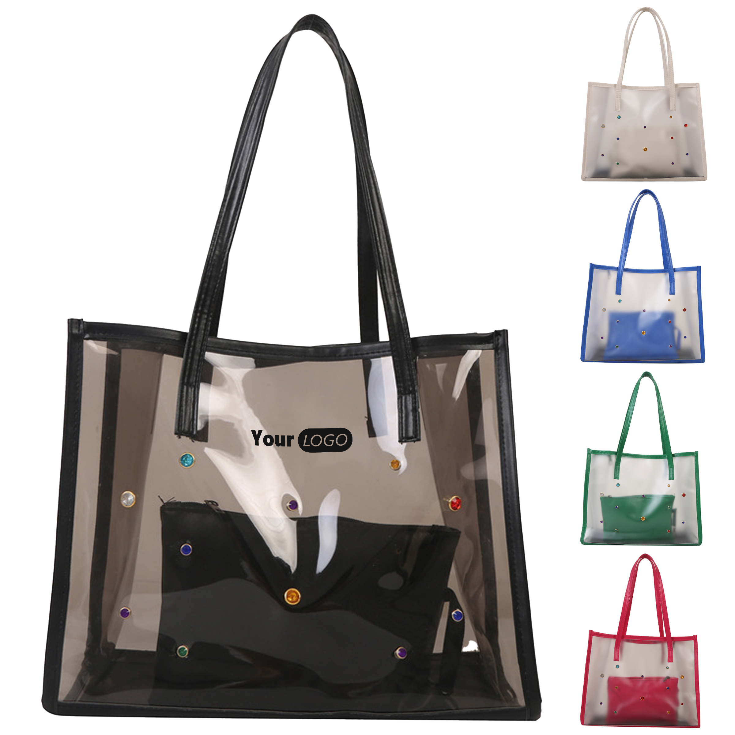 Pvc Large Capacity Transparent Fashionable Tote Bag 3