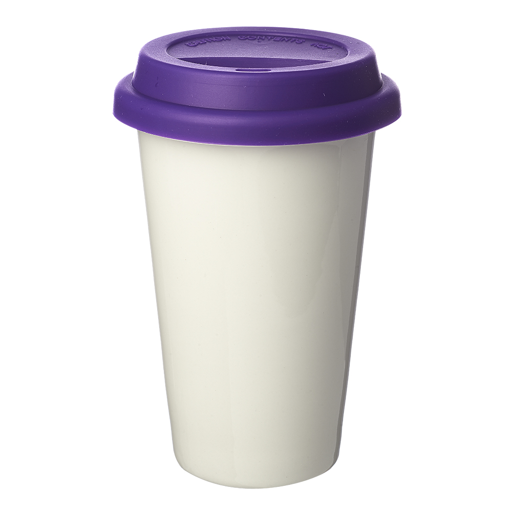 11 oz. Double Wall Ceramic Tumblers with Lid 12