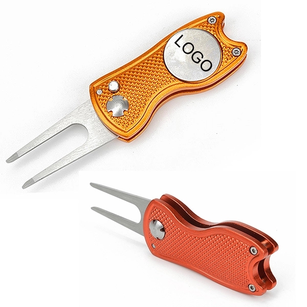 Stainless Steel Foldable Divot Repair Tool Ball Marker 6