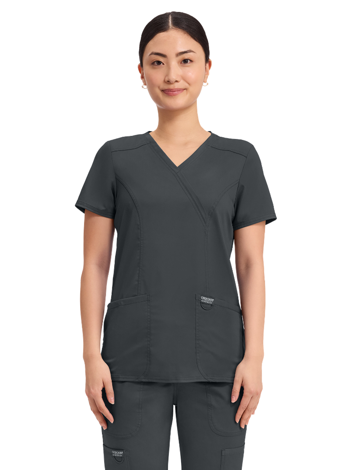 Cherokee - Workwear Revolution - Women's 2-Pocket Mock Wrap Top 79