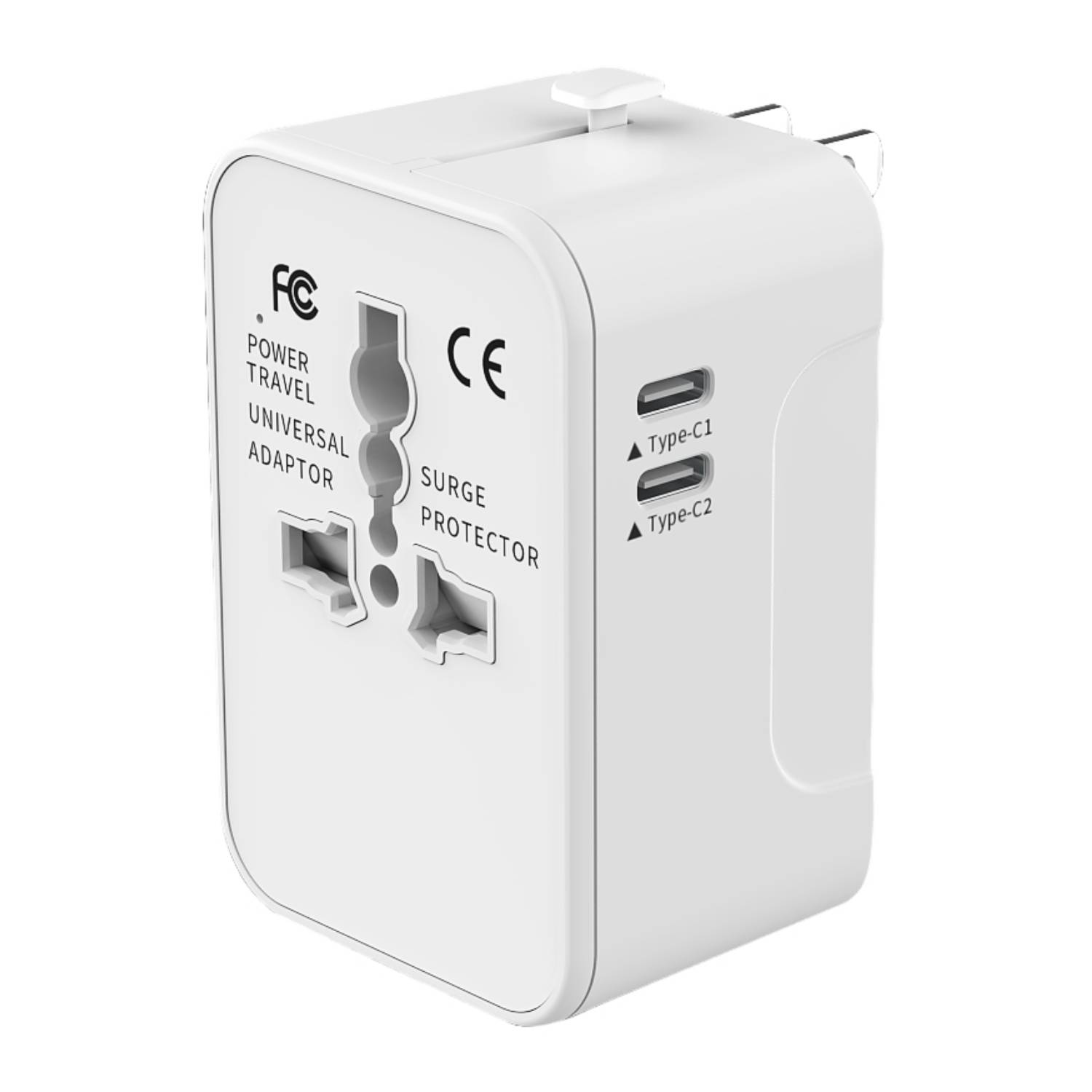Dual Type C USB A Universal Travel Adapter 3
