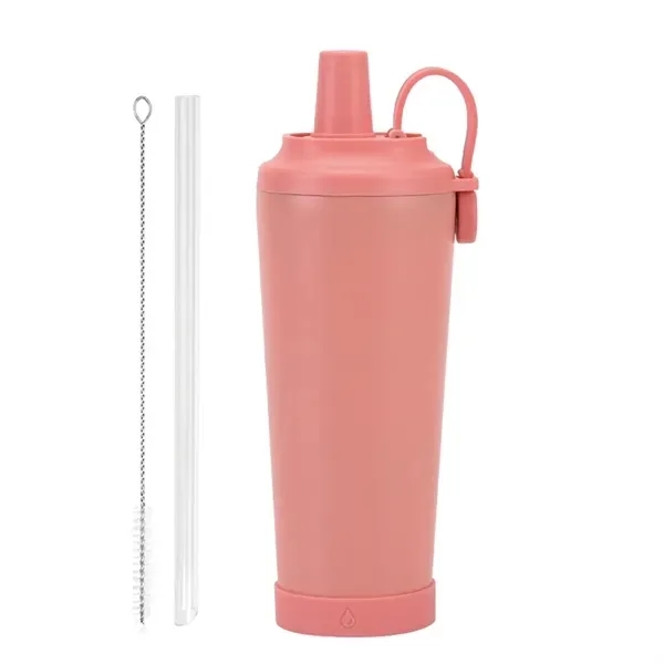 Portable Magnetic Ceramic Liner Straw Cup - 24oz Hand-Held 15