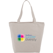 Maine 8oz Cotton Canvas Zippered Tote, custom tote bag with logo imprint 2