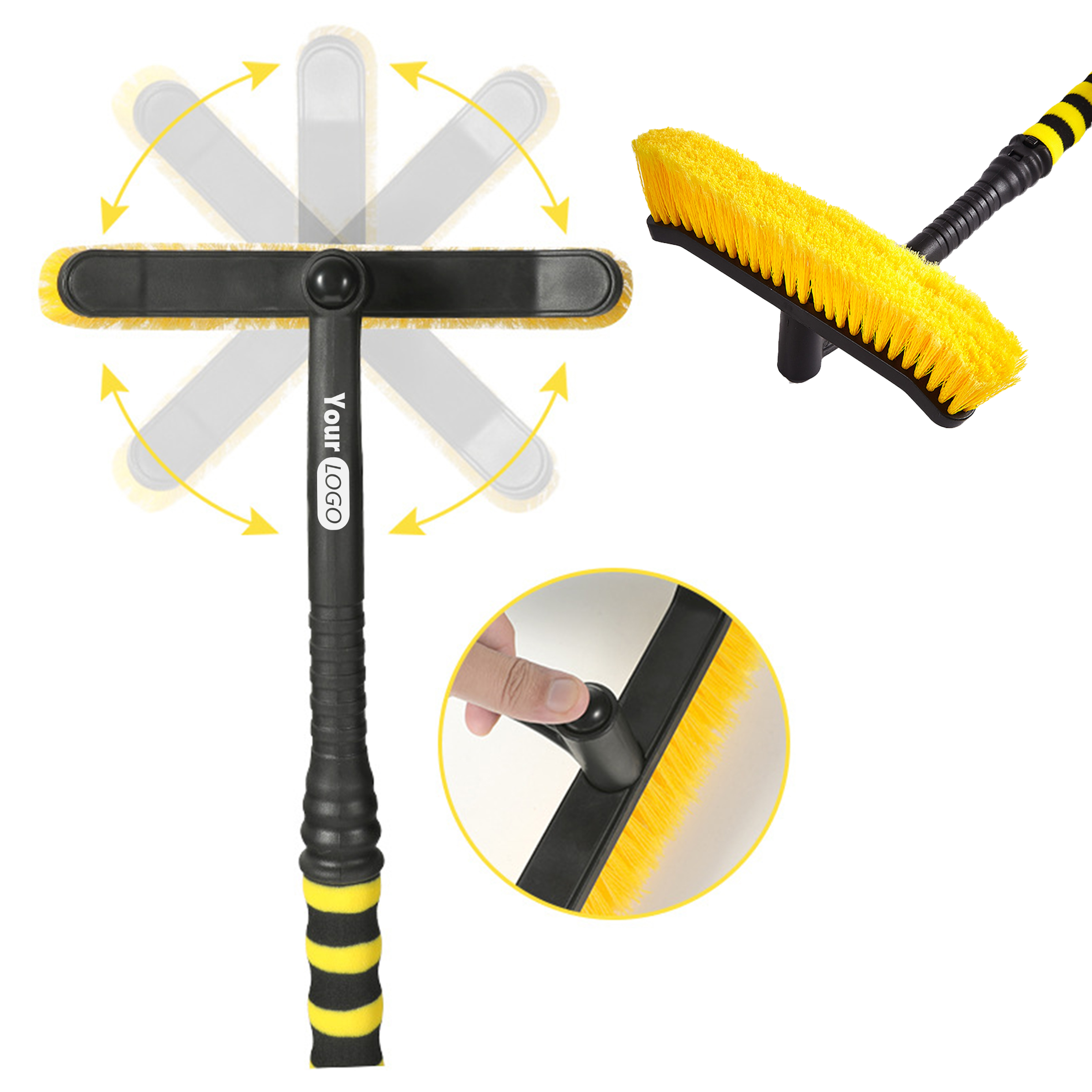 Abs Efficient Rotating Brush With Multi-Position Head For All-Purpose Cleaning 2
