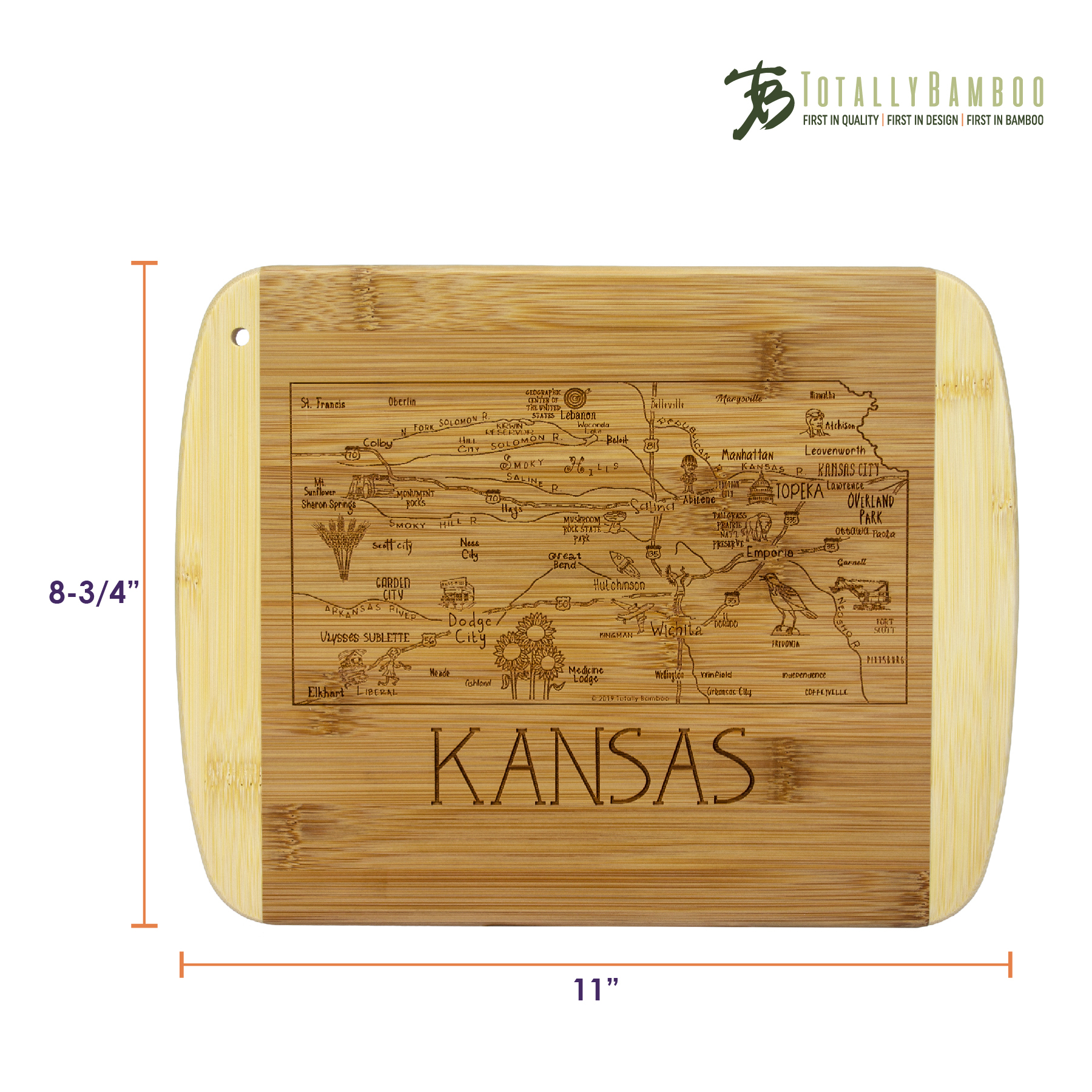 A Slice of Life Kansas Serving & Cutting Board 9