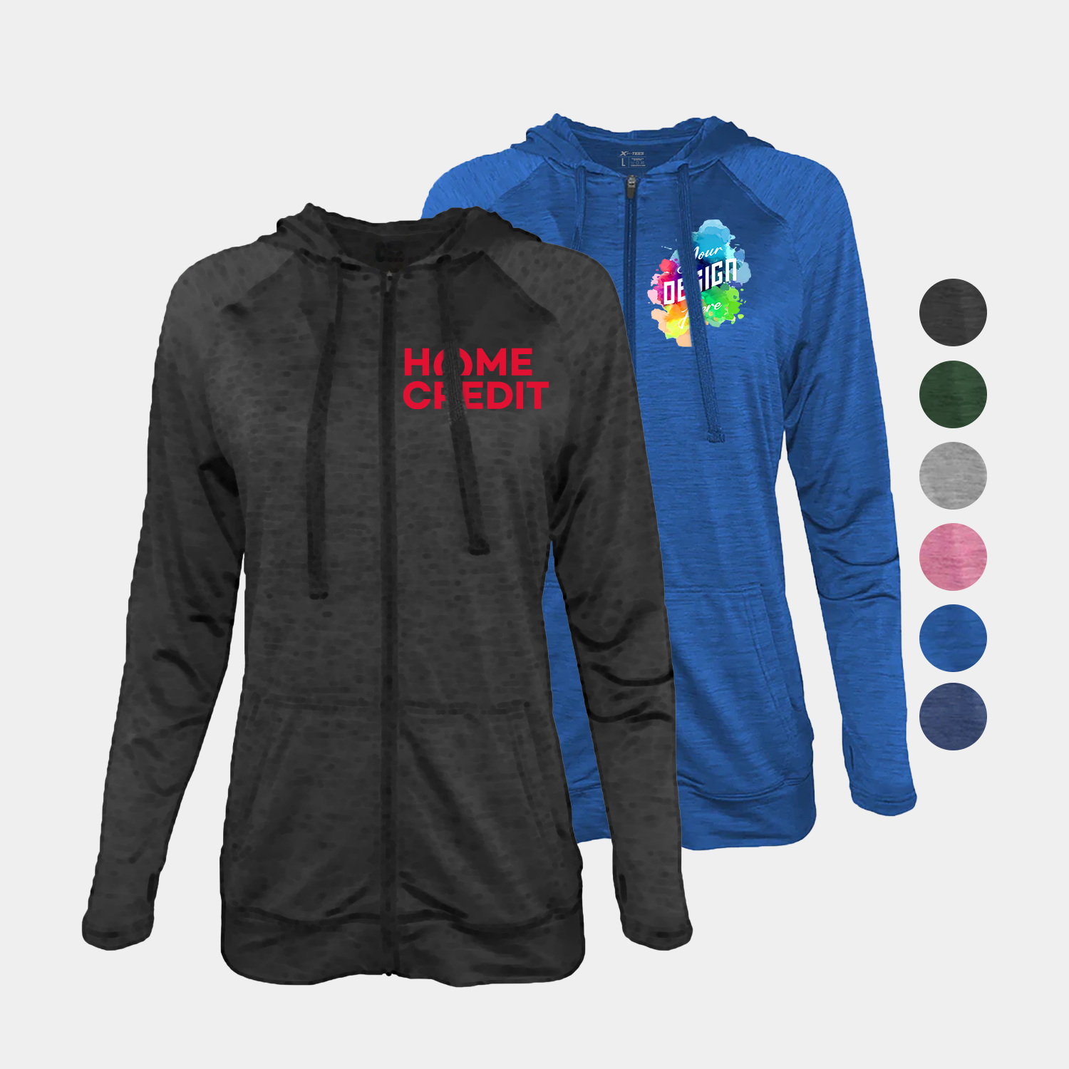 Imperial Space Dye Women's Full Zip Hoodie 2