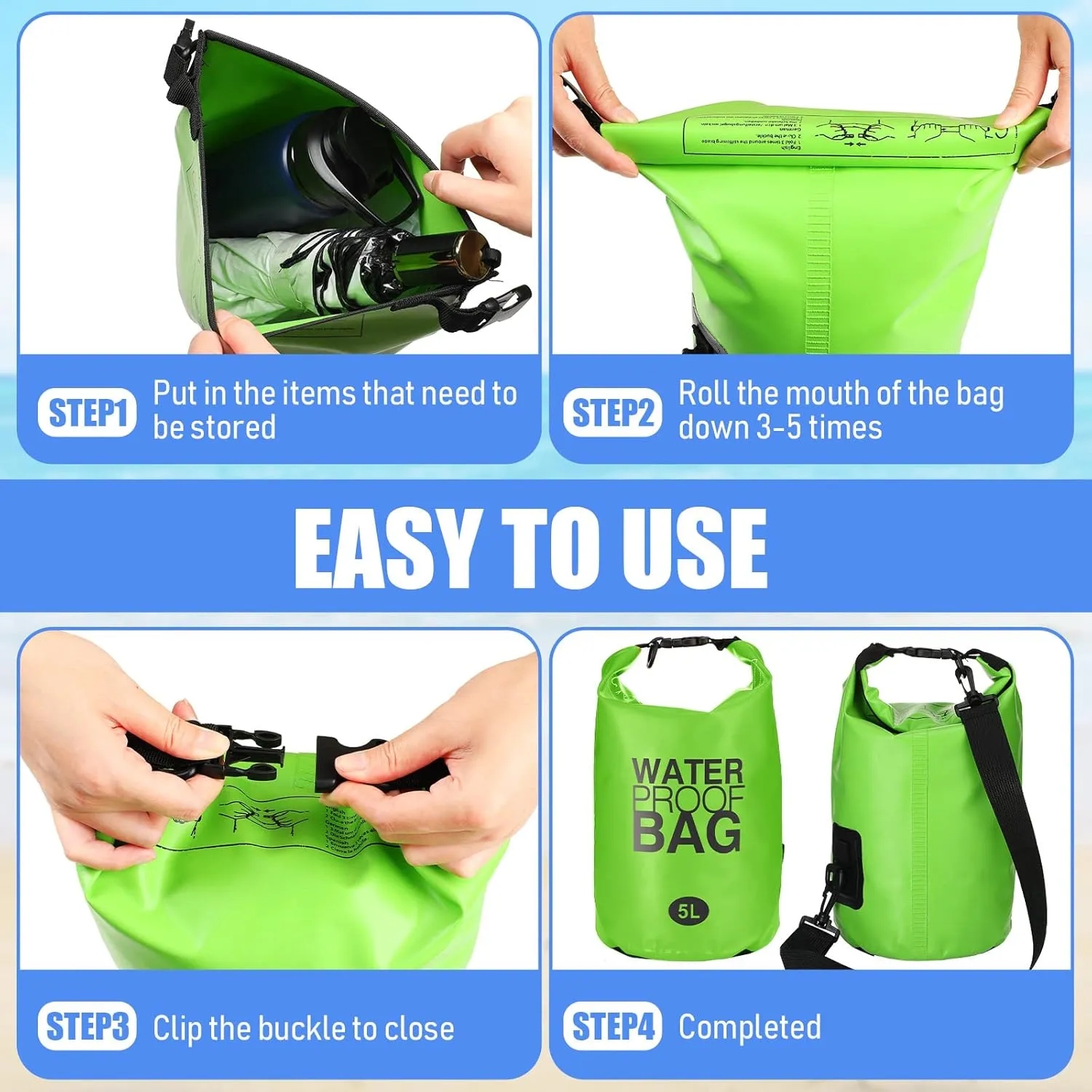 10L Outdoor Swimming Waterproof Dry Bag 4