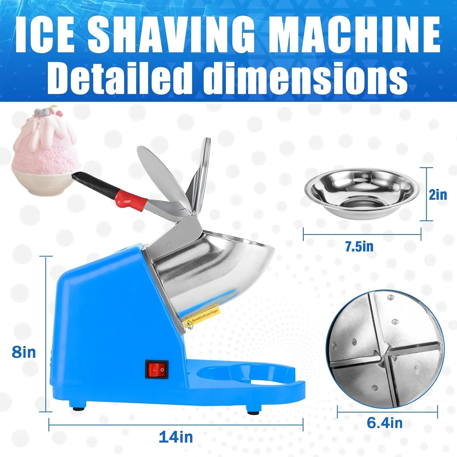 Electric Shaved Ice Machine with Pick 5