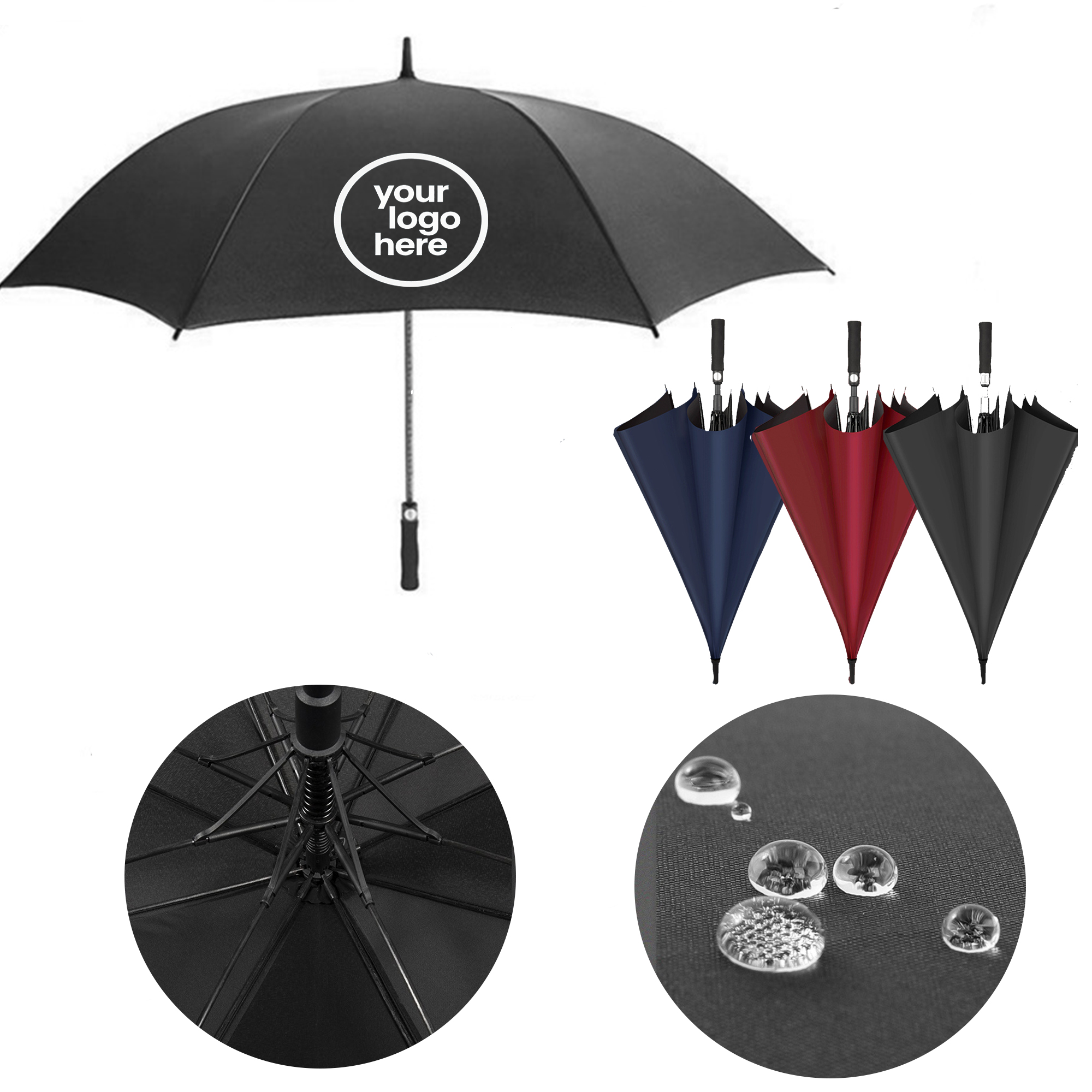 MOQ:30pcs Large Automatic Umbrella 3