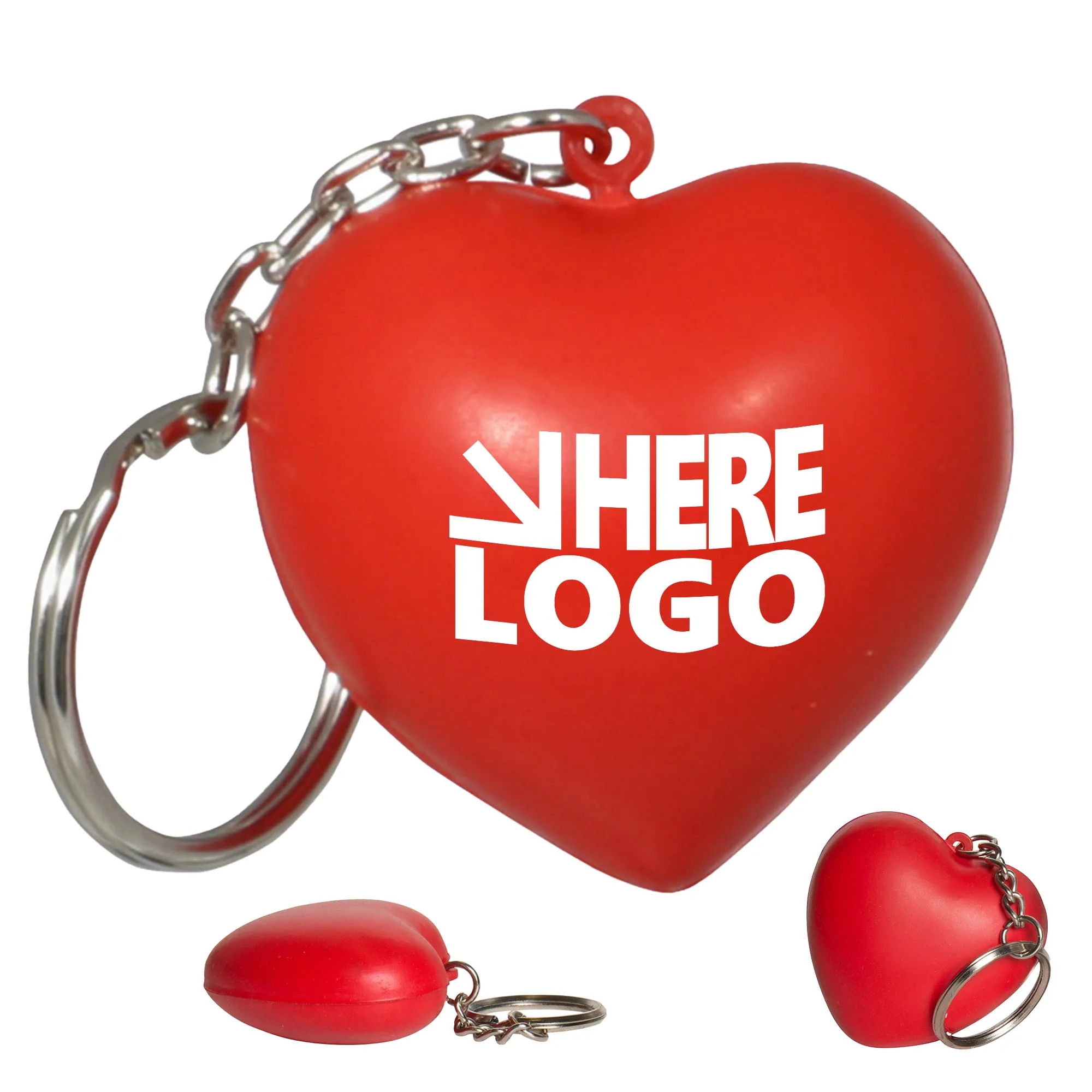 MOQ 20 Valentine Heart Stress Reliever Key Chain 3