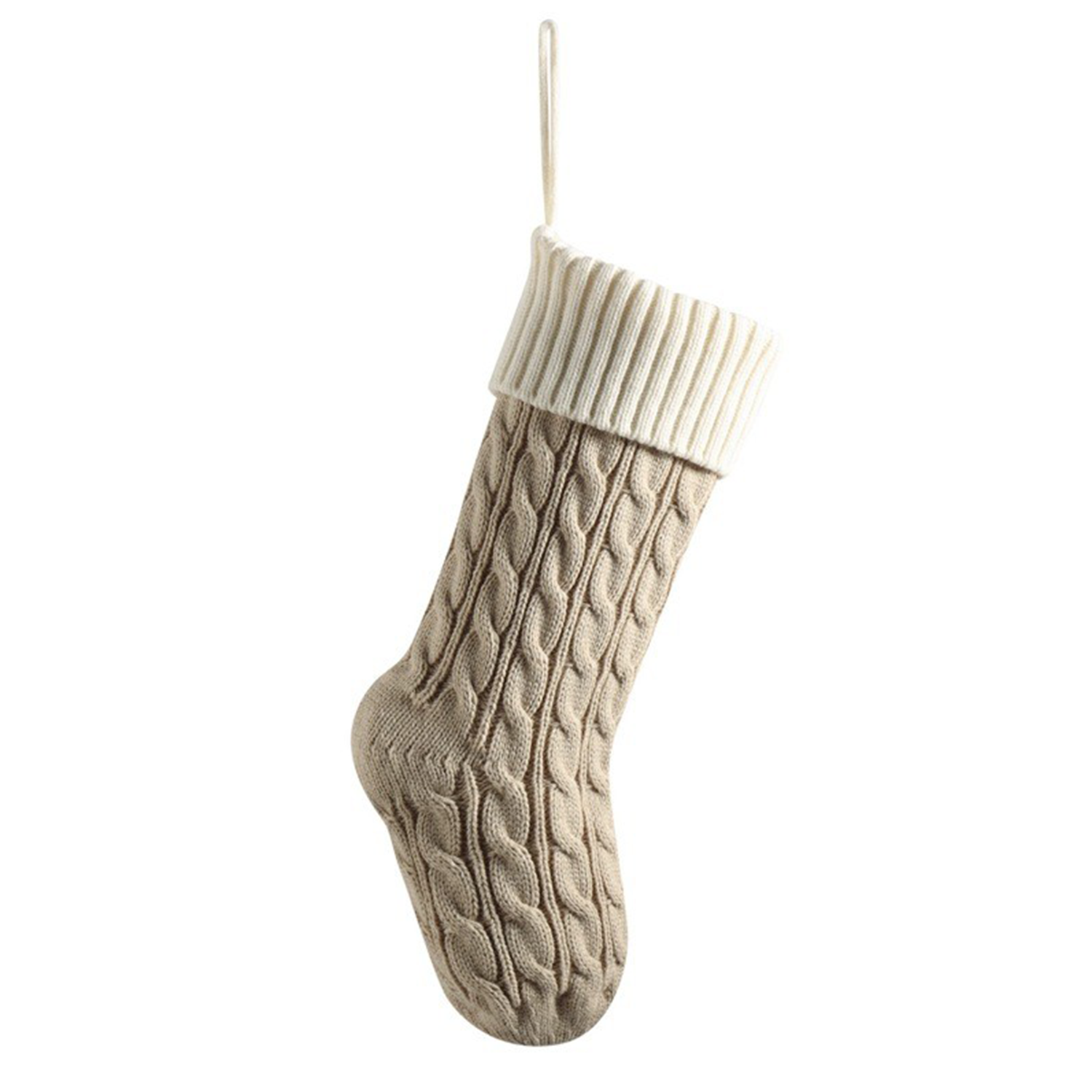 Large Knitted Hanging Christmas Stockings 12