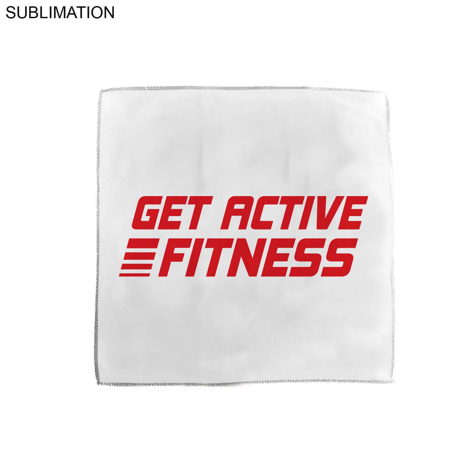 Microfiber Moisture Wicking, Cooling, Sweat, Suede Towel, 15x15, Sublimated 1-color or Full Color 4
