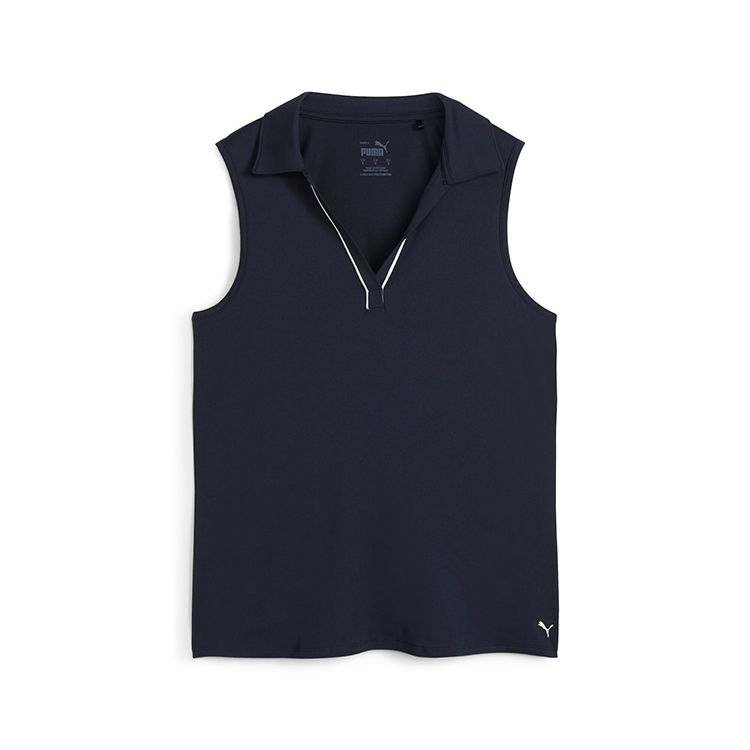 Puma Ladies Cloudspun Piped Sleeveless Polo 3