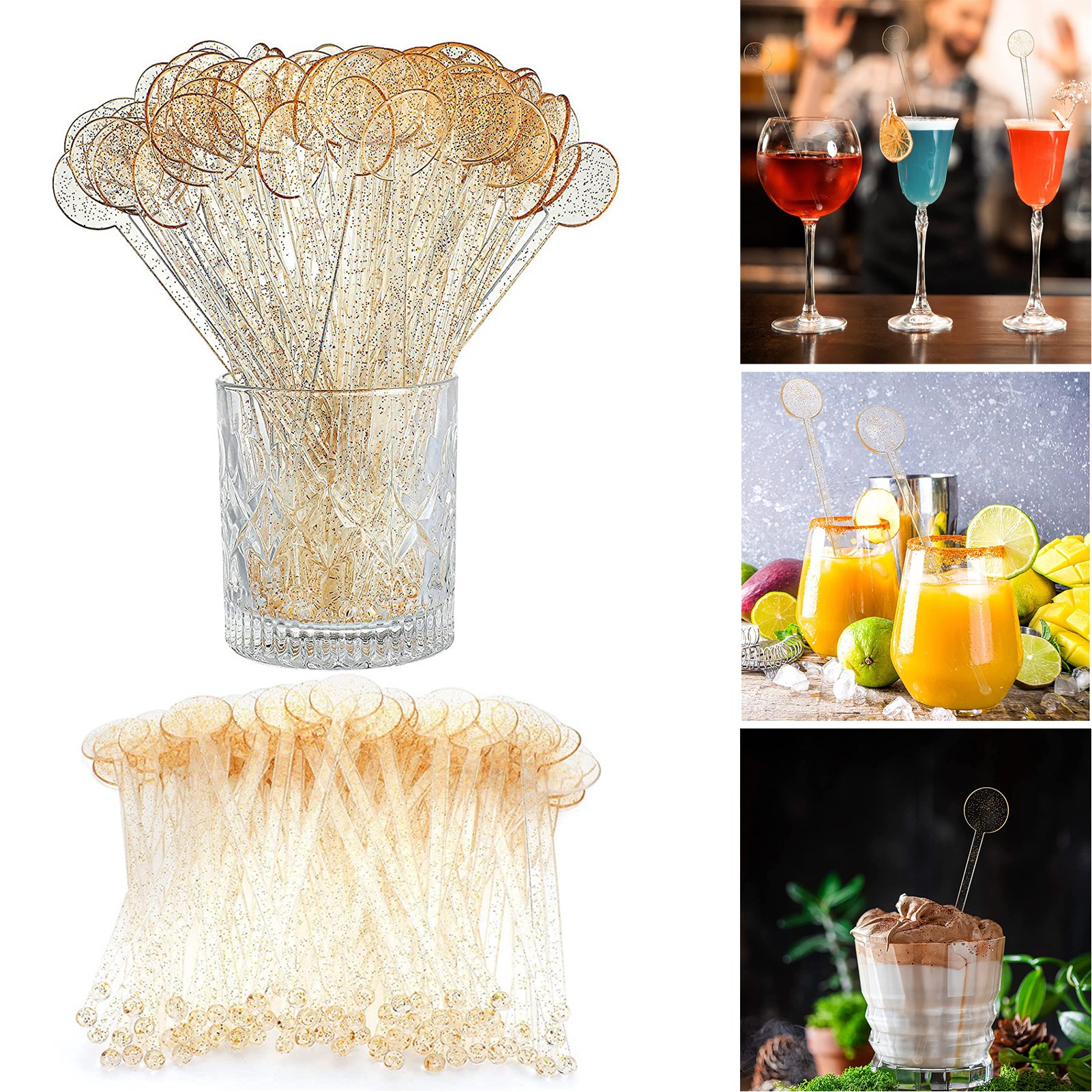 Disposable 7 Inch Swizzle Sticks for Cocktail Drink Stirrer 2