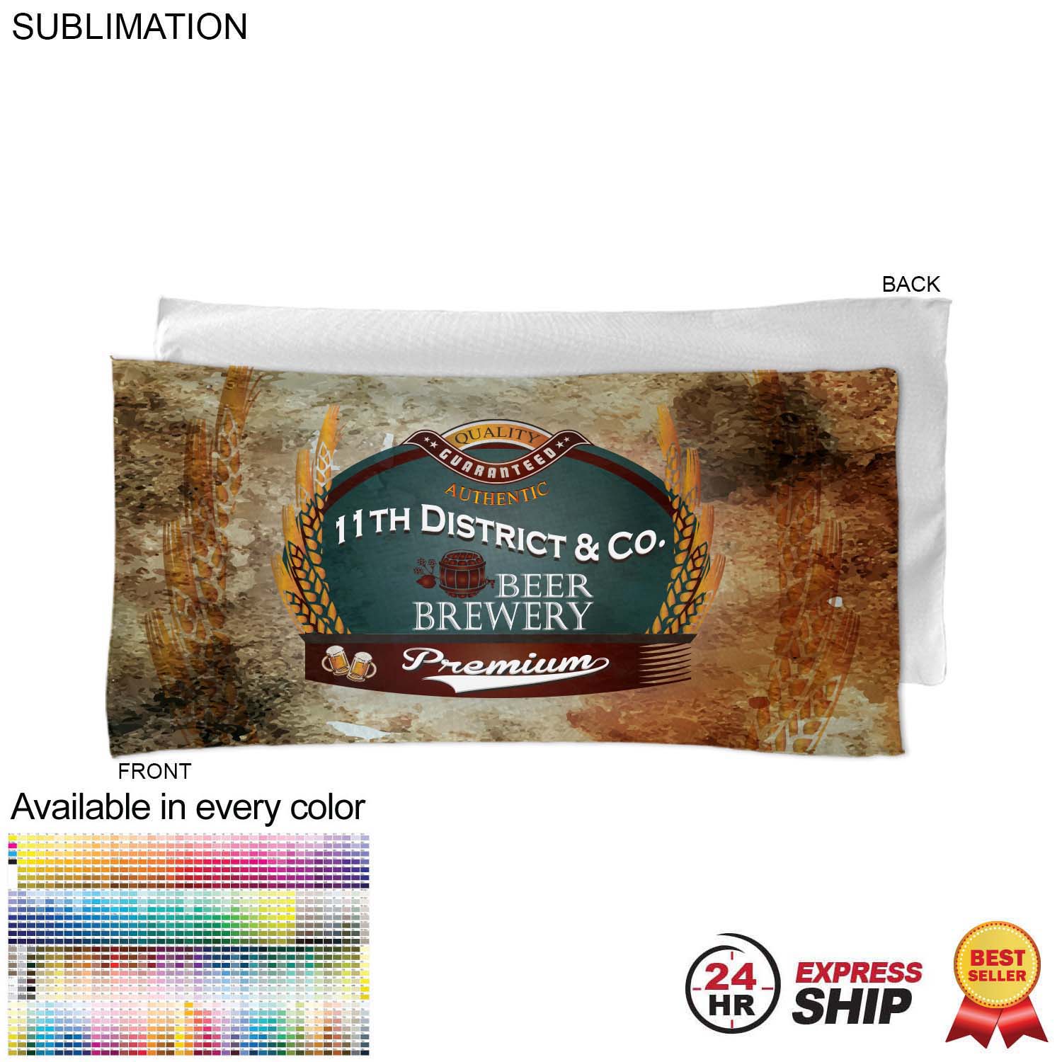 24 Hr Express Ship - Absorbent Microfiber Dri-Lite Terry Beach, Travel Towel, 22x44, Sublimated 3