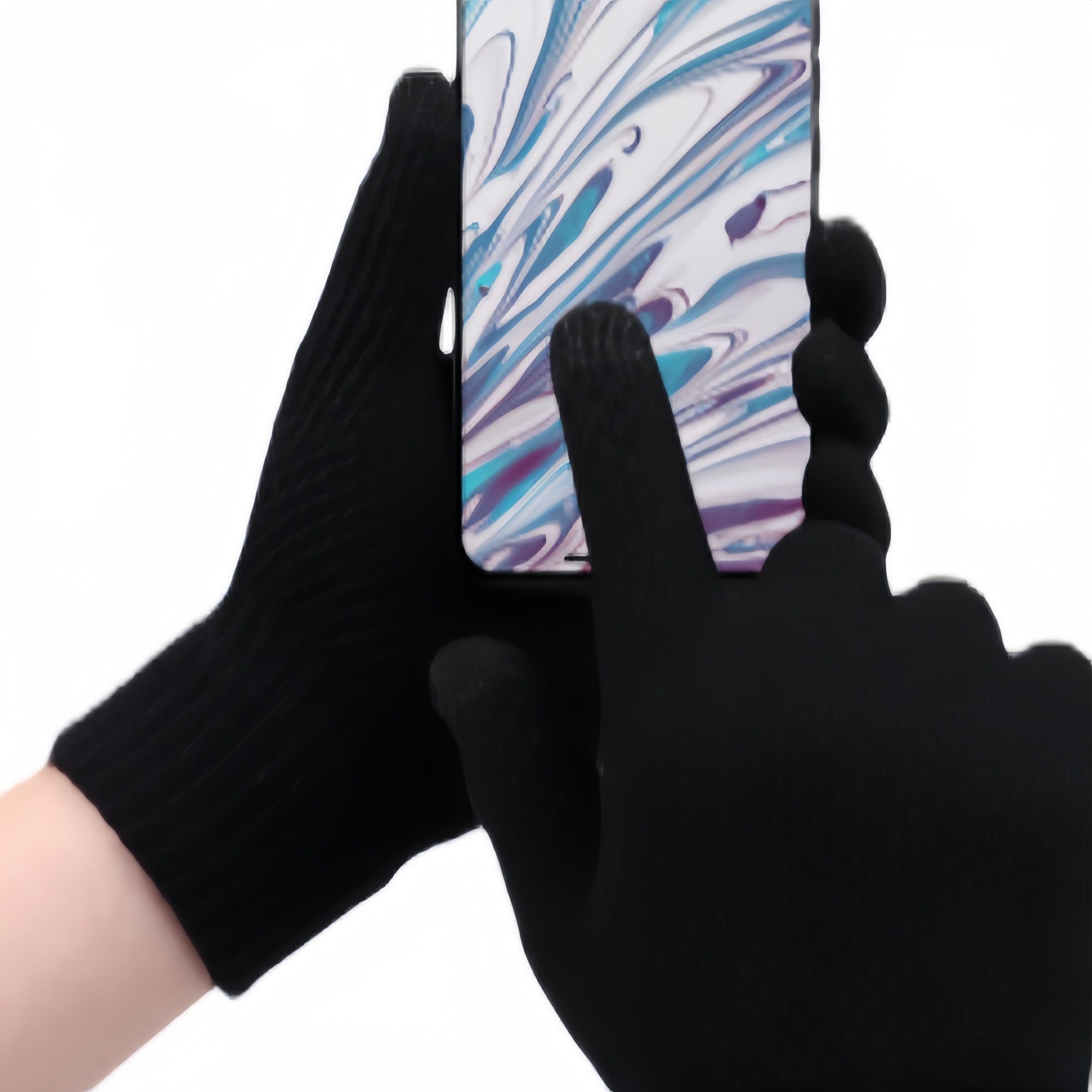 Acrylic Knit Touchscreen Winter Gloves 2
