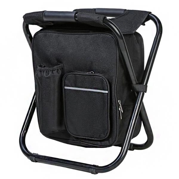 Folding Camping Chair Stool Backpack with Cooler Picnic Bag 7