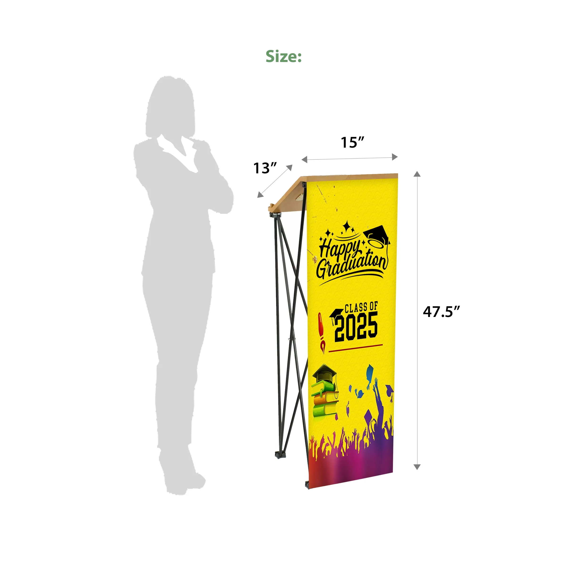 Angled Portable Podium Kit - Banner + Hardware 3