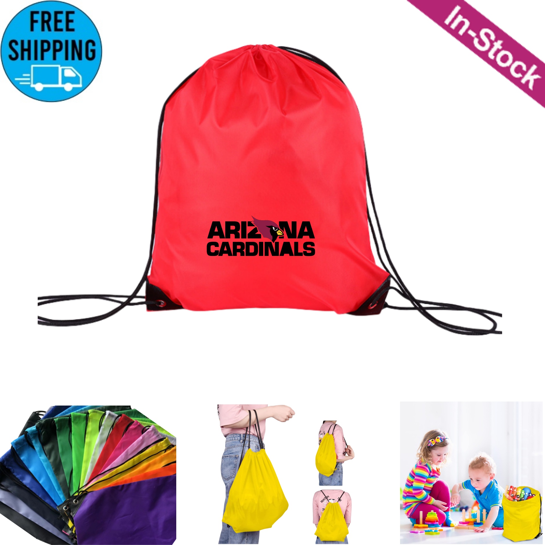 Drawstring Backpack Bag Sports Cinch Bags 20