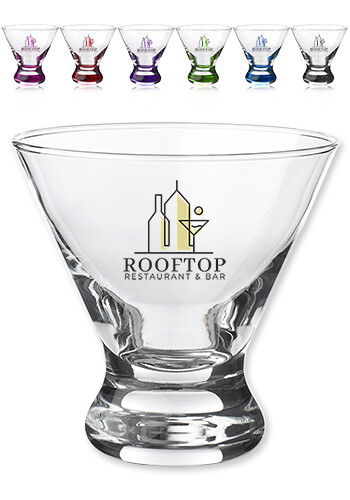 8.25 oz. Libbey Cosmopolitan Stemless Martini Glasses