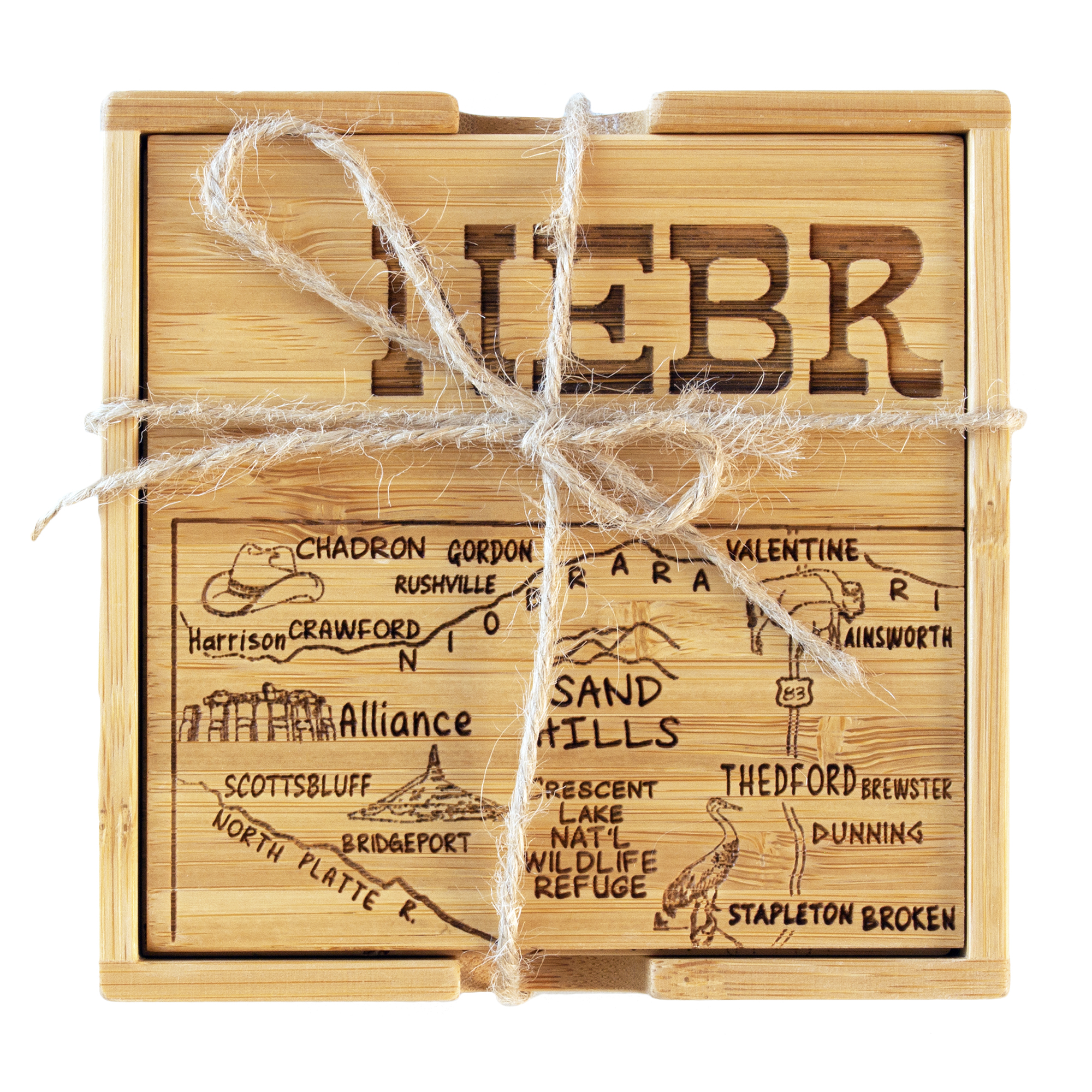 Nebraska Puzzle Coaster Set 8
