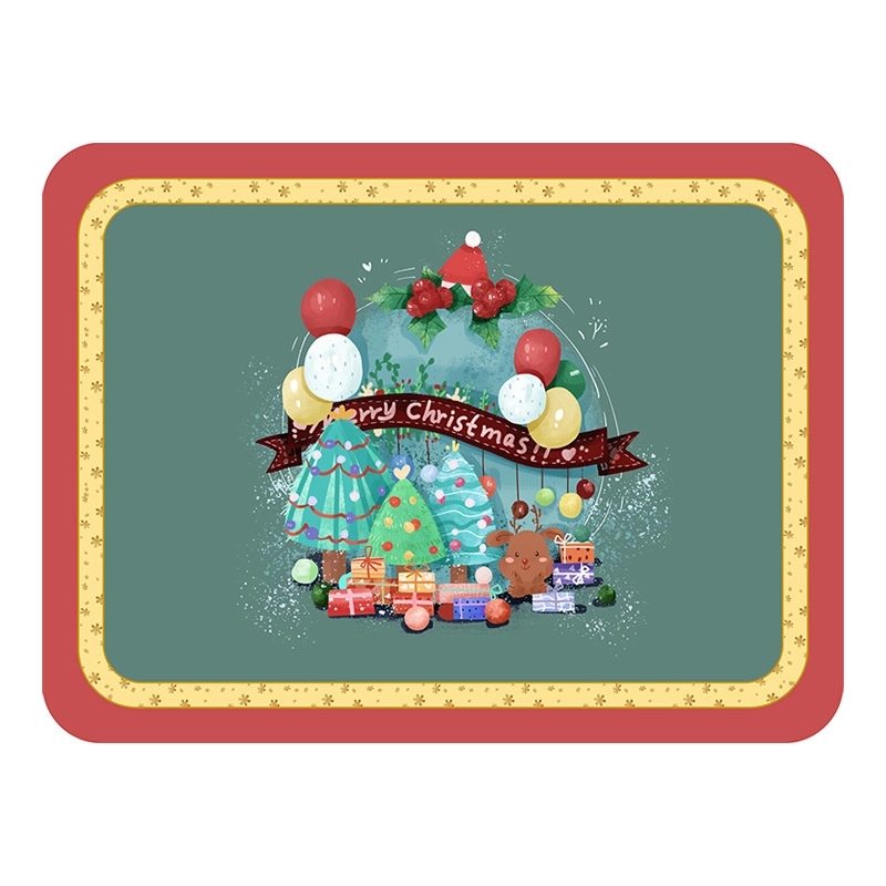 Christmas American Retro Leather Placemat 6