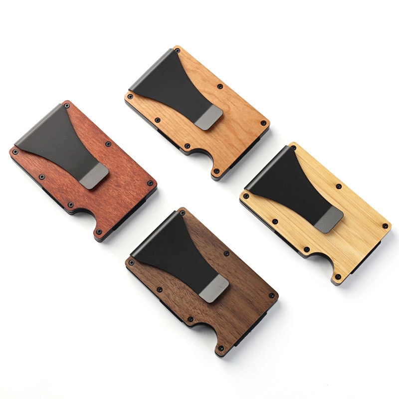Wooden Rfid Blocking Anti Theft Card Holder Wallet 8