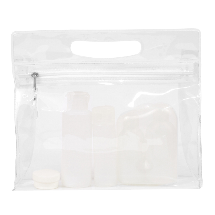 9-1/2" W x 8-1/4"H - "Bermuda" Vinyl Travel Pouch with Zipper 23