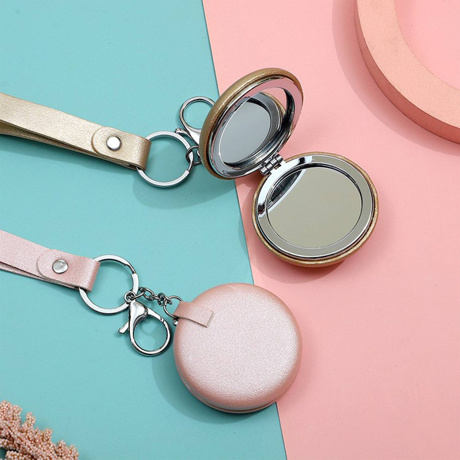Compact Mirror With Keychain 4