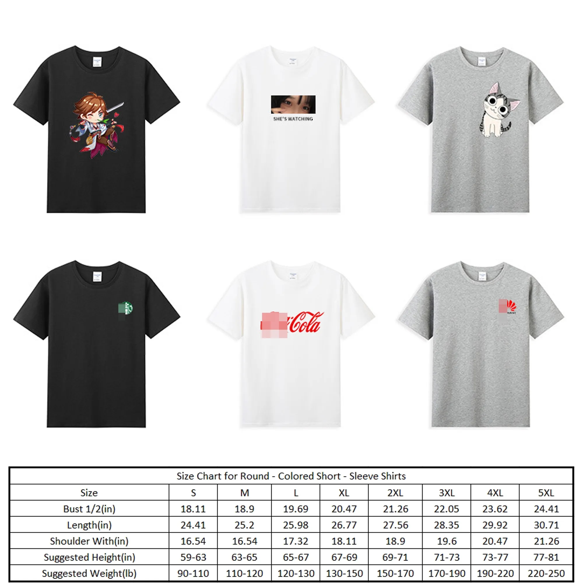 Customized Round Neck Short-Sleeve T-Shirt 2